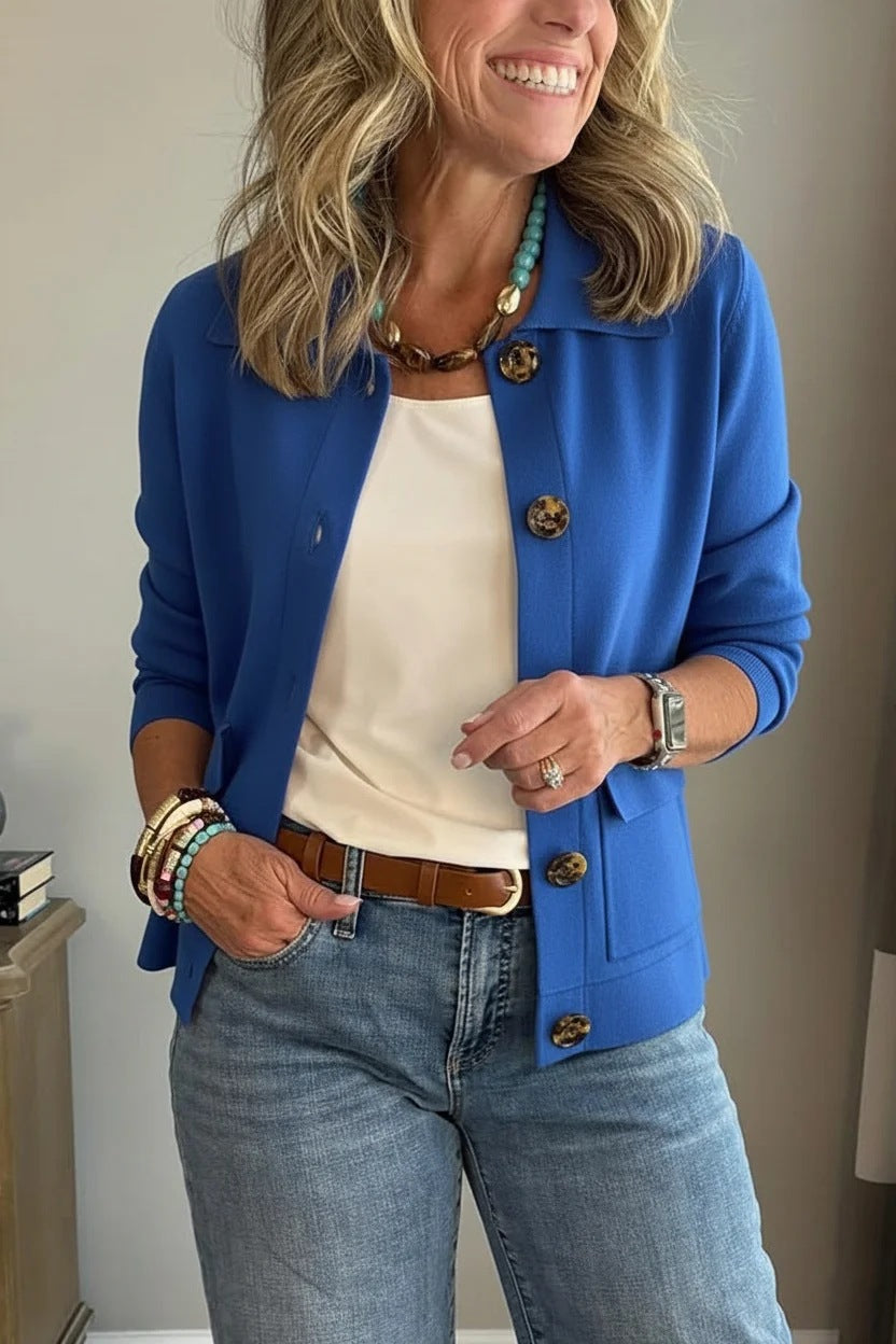 🔥 Casual Lapel Pocket Solid Color Jacket