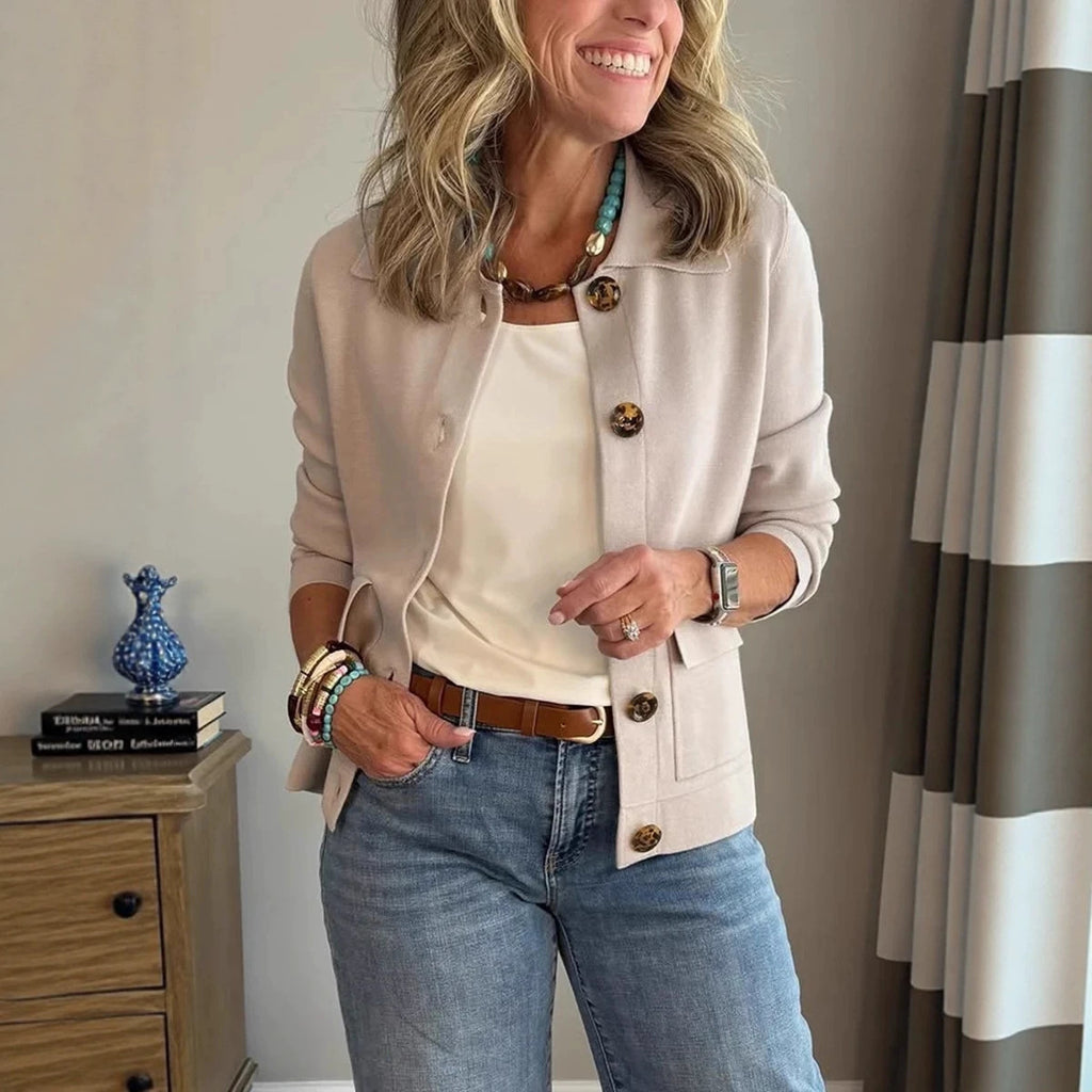 🔥 Casual Lapel Pocket Solid Color Jacket