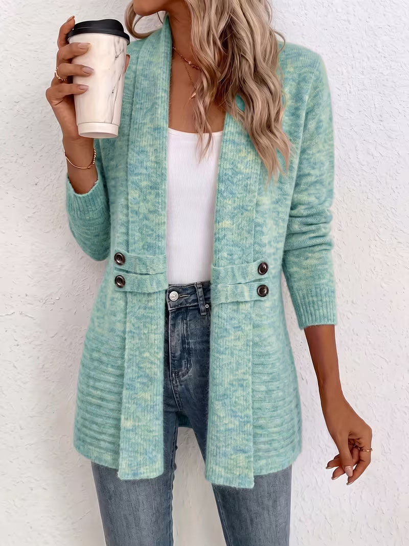 ✨Women's Casual Double-Breasted Knit Cardigan – Elegant Casual Layer For Cosy Everyday Style 🤍